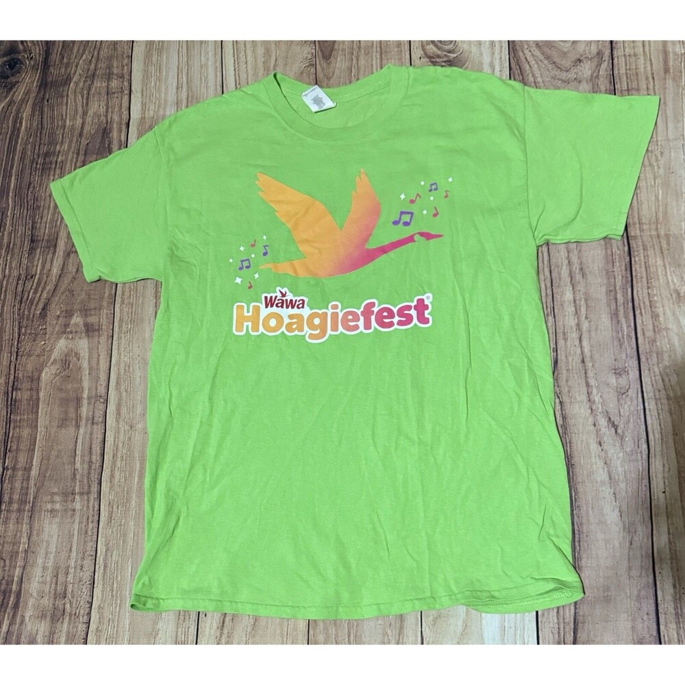 Wawa Hoagiefest Hoagie Fest With Me Lime Green T Shirt Graphic Print Size Large